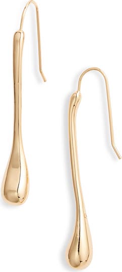 Elongated Teardrop Linear Earrings