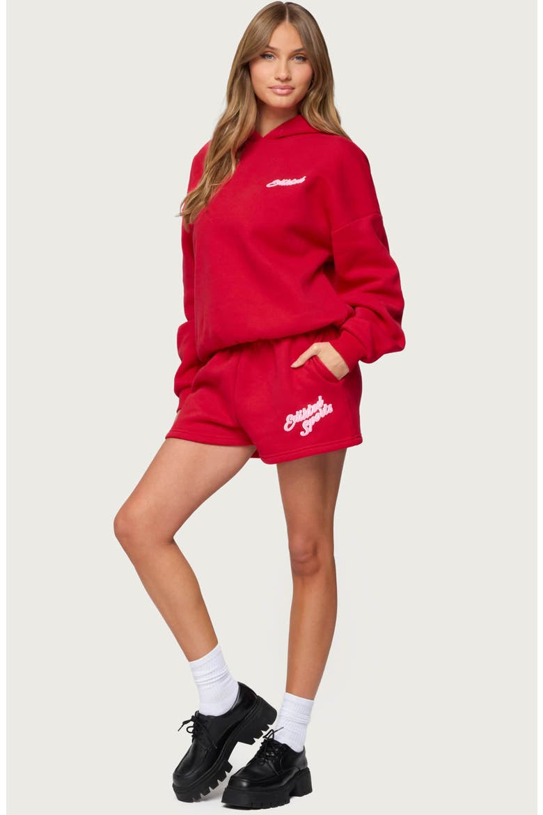 So Sporty Sweatshorts, Alternate, color, RED