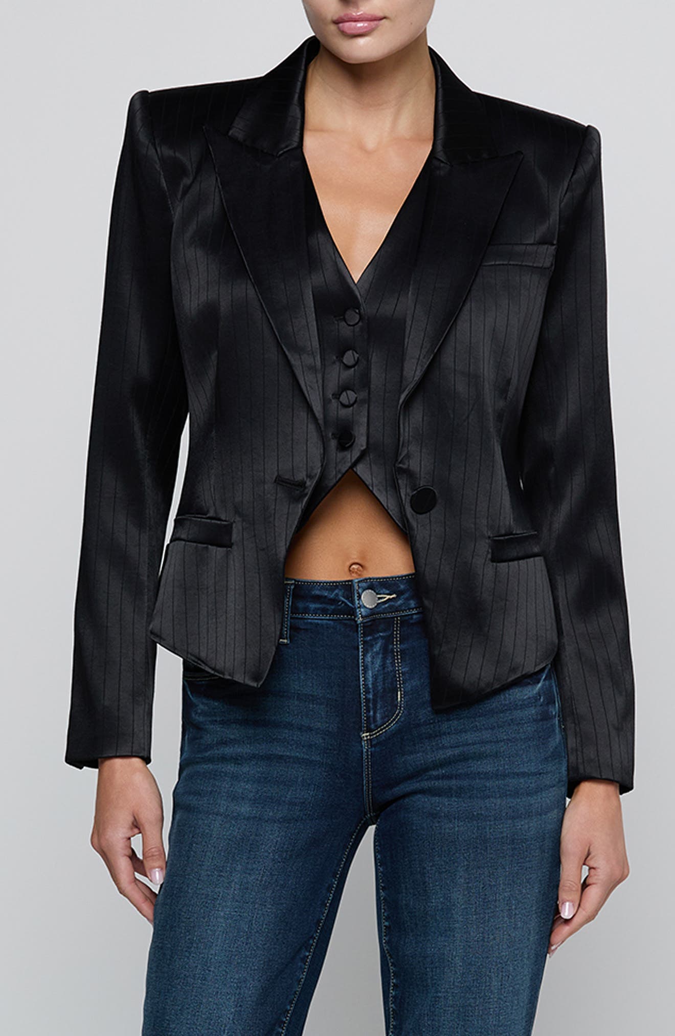 selected BLACK PINSTRIPE