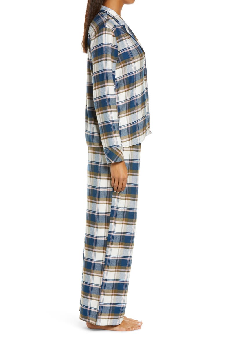 Flannel Pajamas, Alternate, color, BLUE POSEIDON POP CHECK