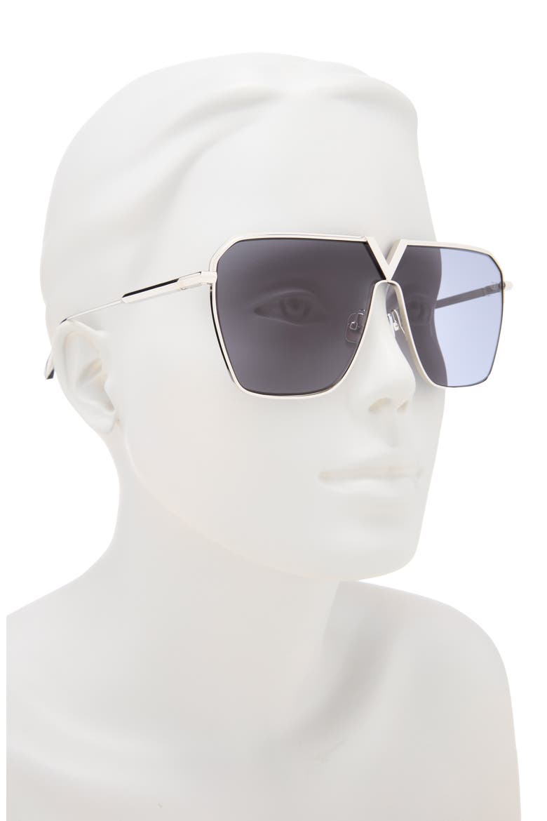 53mm Aviator Sunglasses, Alternate, color, SILVER SILVER GREY