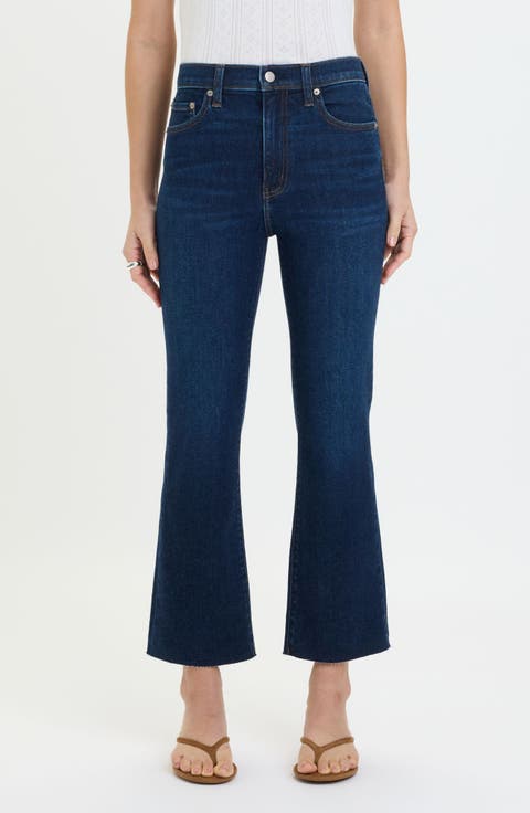 Shy Girl High Waist Crop Flare Jeans
