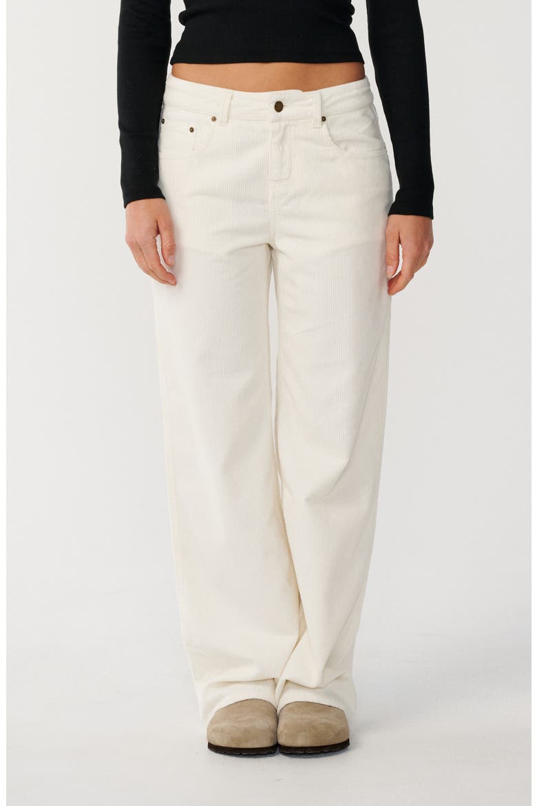 Aggie Relaxed Corduroy Pants, Main, color, BONE