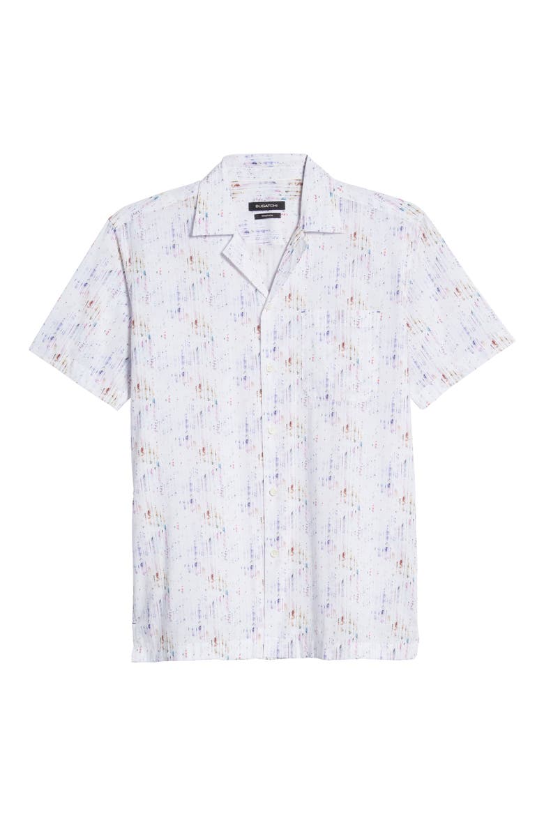 Shaped Fit Short Sleeve Button-Up Camp Shirt, Alternate, color, MULTI