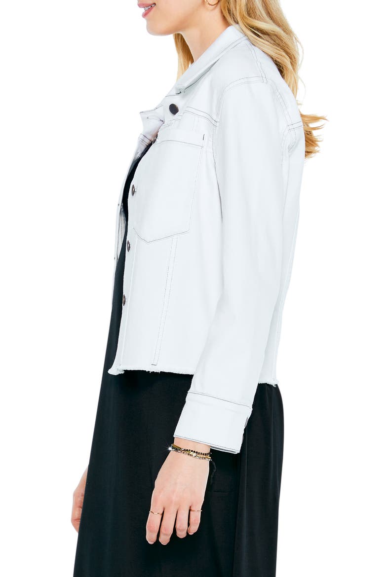 Super Stretch Denim Jacket, Alternate, color, PAPER WHITE