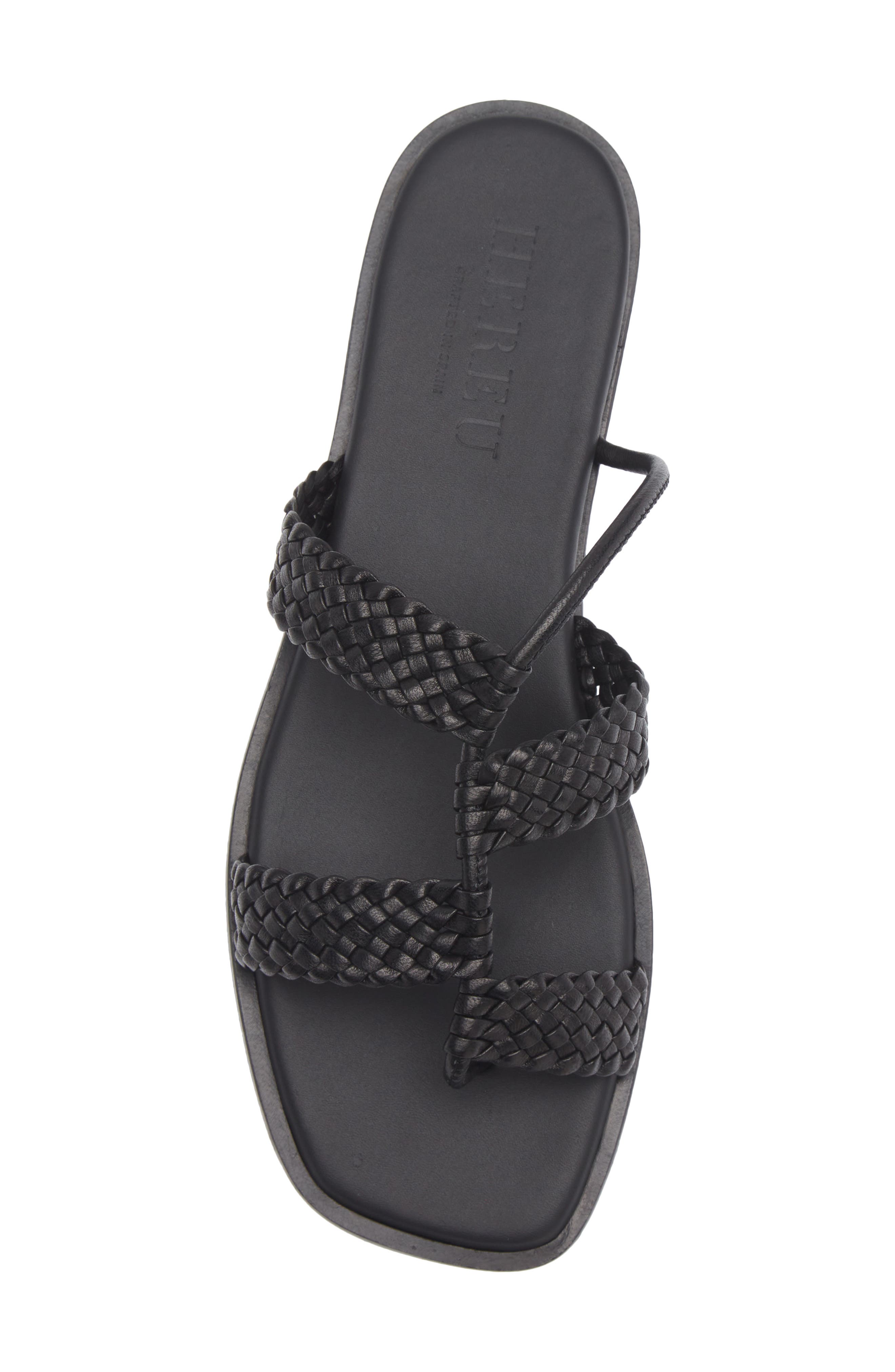 HEREU Woven Strappy Sandal, Alternate, color, Black