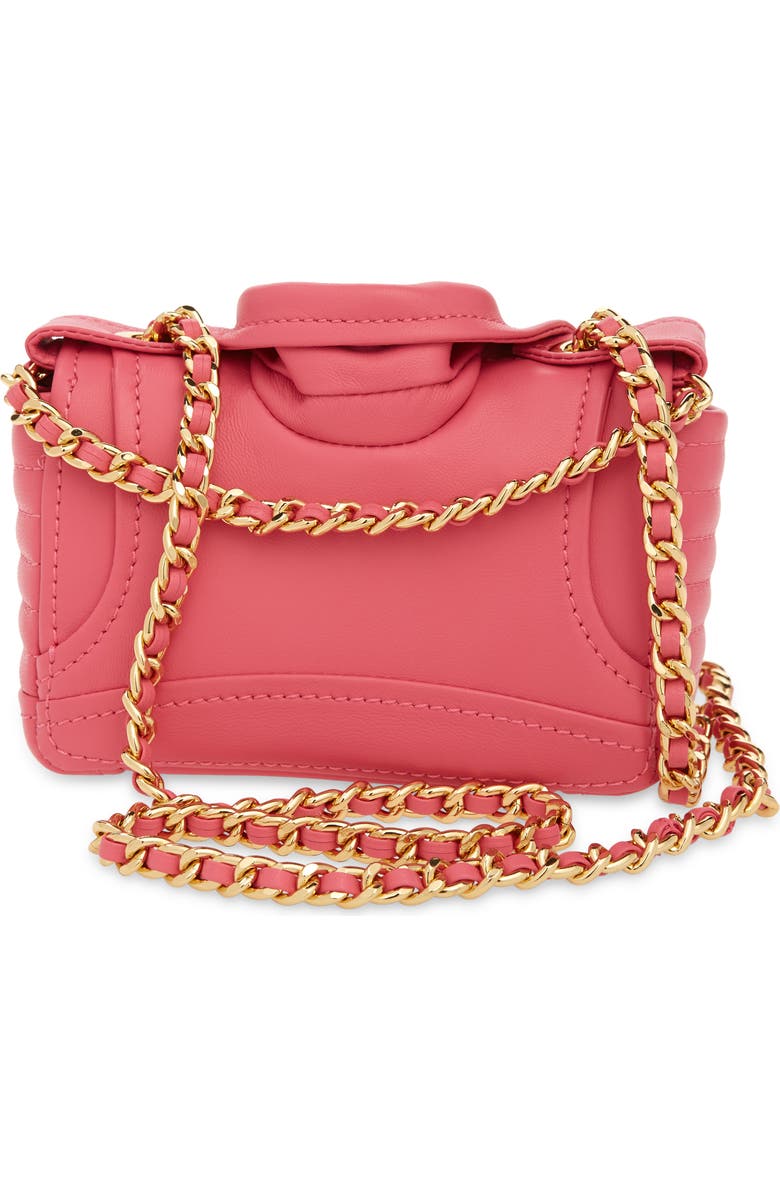 Moschino Mini Biker Leather Shoulder Bag, Alternate, color,