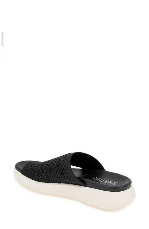 Reaction Kenneth Cole Teffi Knit Platform Sandal In Black Knit