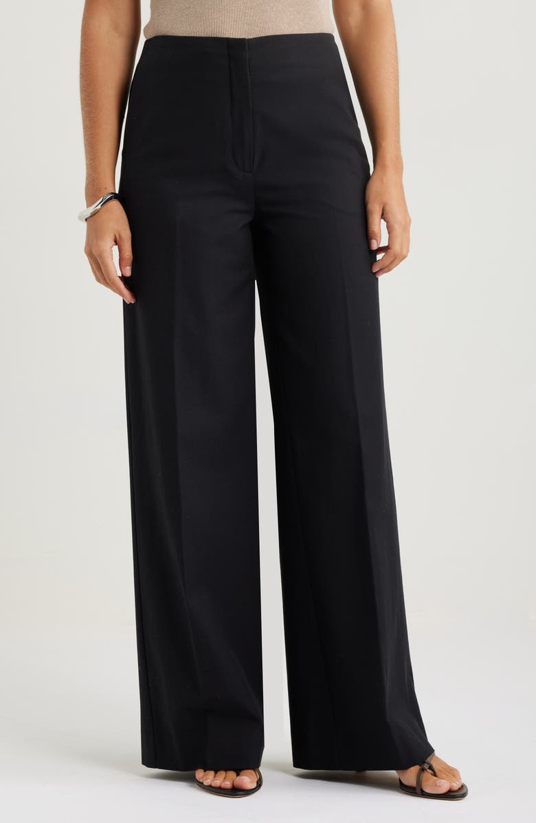 Nordstrom High Waist Wide Leg Pants, Main, color, Black