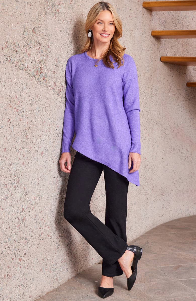 Karen Kane Asymmetric Sweater, Alternate, color, Lav