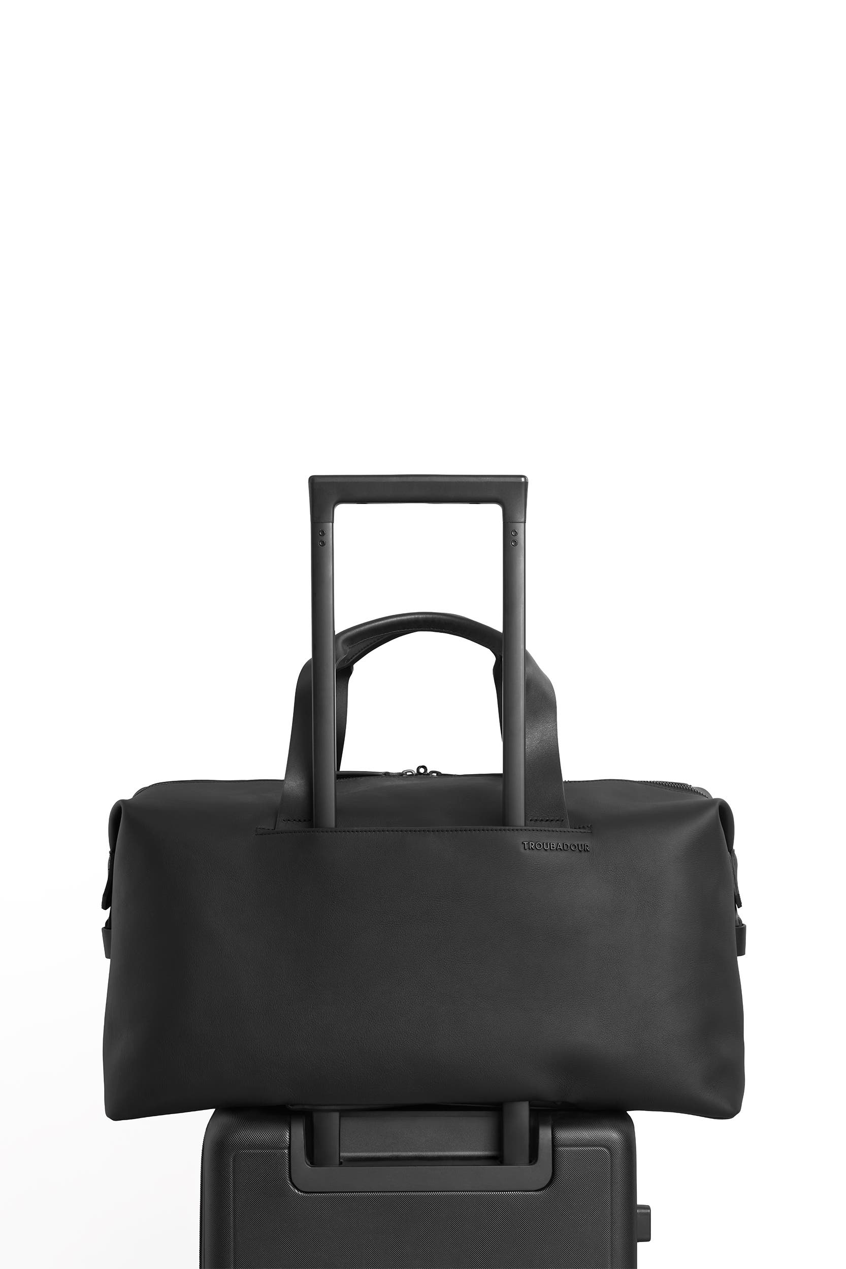 Troubadour Generation Leather Duffle, Alternate, color, Black