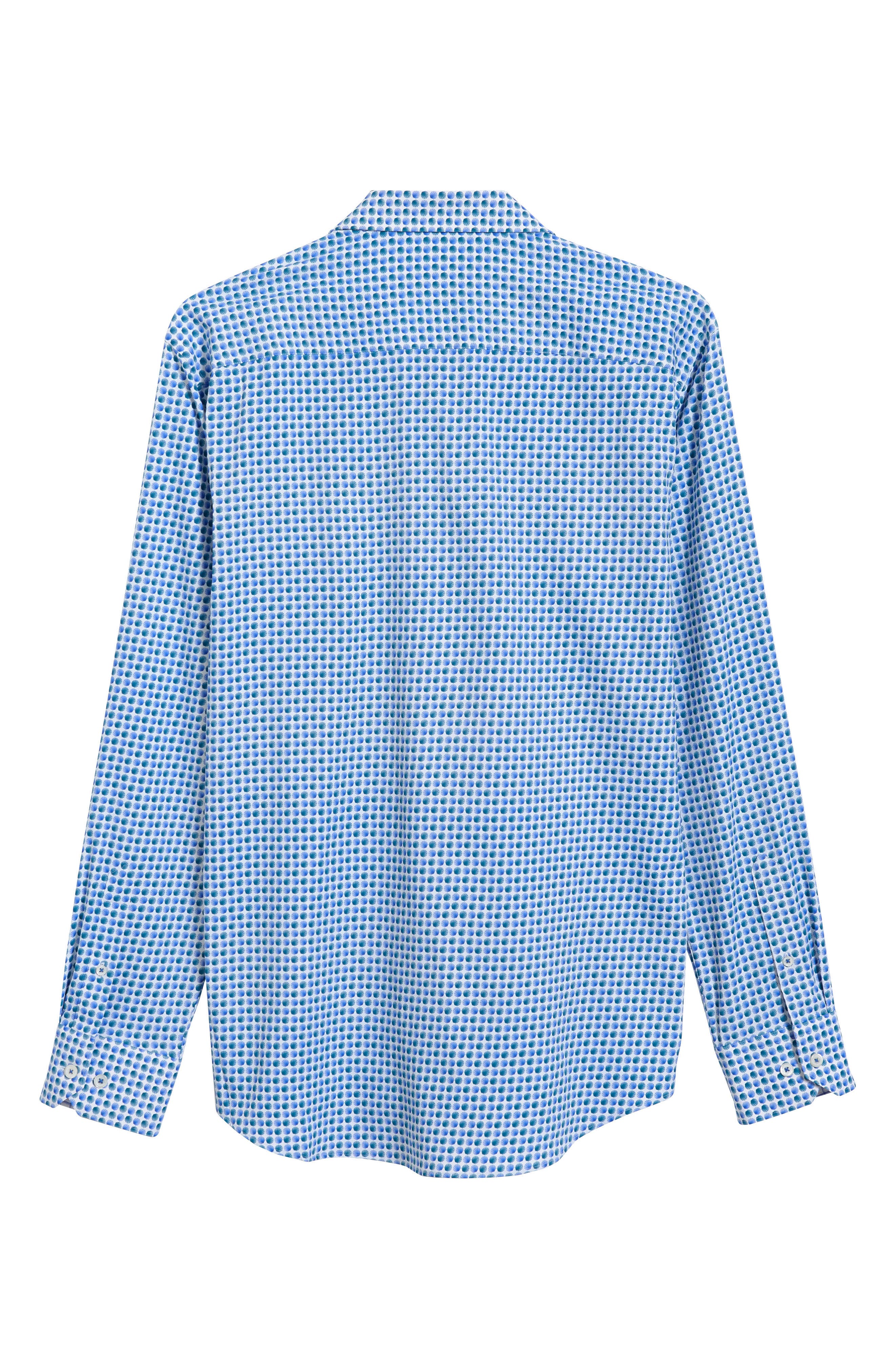 Bugatchi Shaped Fit Dot Print Button-Up Performance Shirt (Men ...