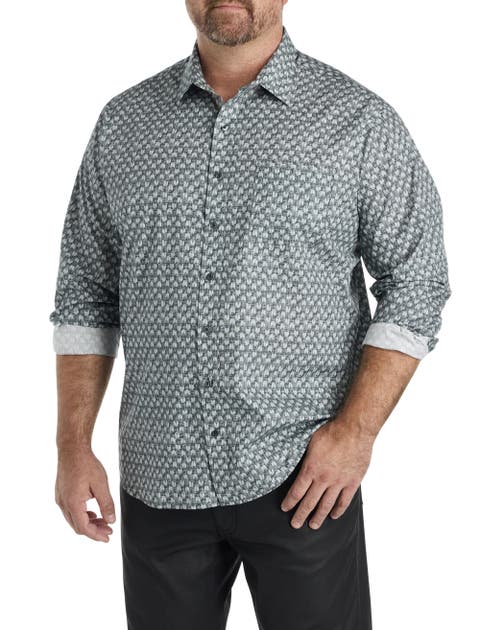 Big & Tall Geometric Print Sport Shirt