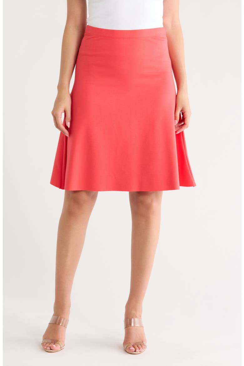 Flared Midi Skirt, Main, color, RUST