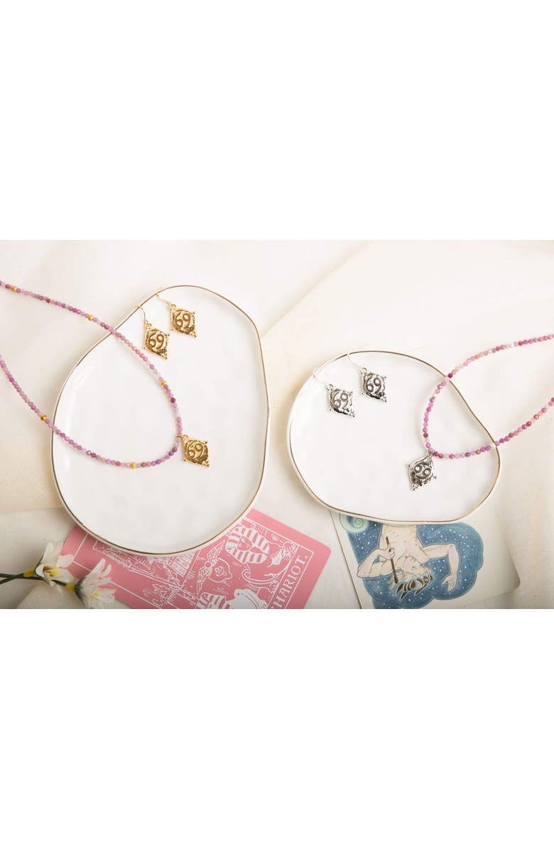Seven Saints Cancer Zodiac Choker Necklace, Alternate, color, Gold