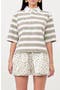 selected Ivory Green Stripe