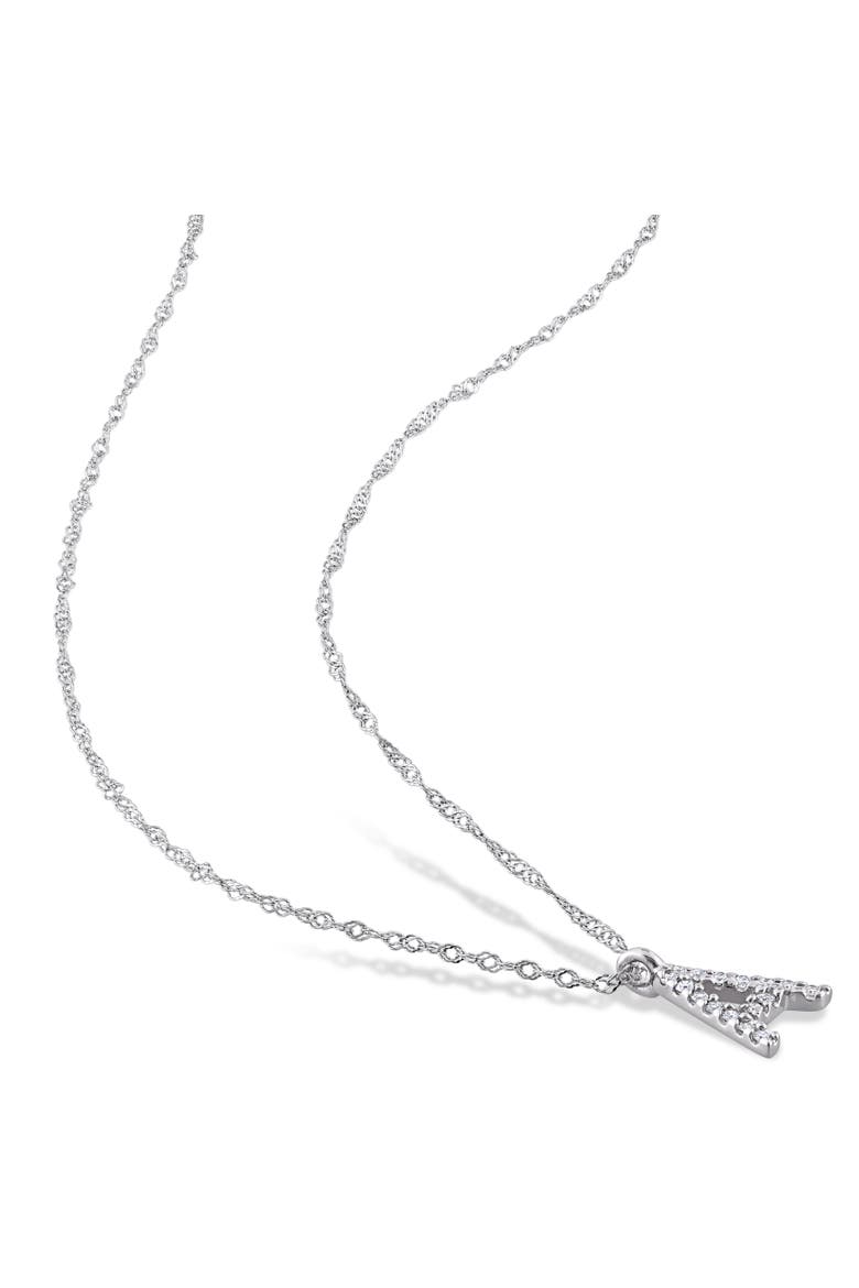 Diamond Initial Pendant Necklace 14k, Alternate, color, A