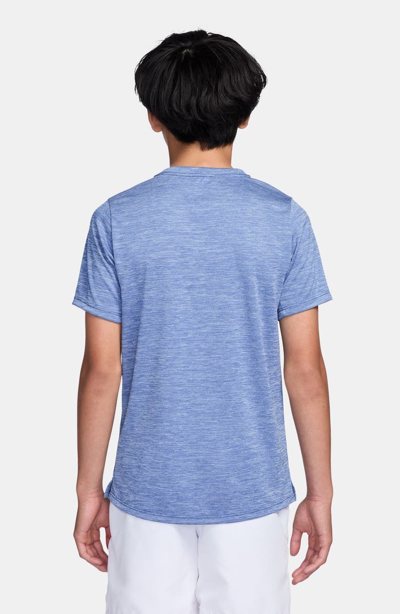 Nike Kids' Miler Dri-FIT Running T-Shirt, Alternate, color, Lapis/ Reflective Silver