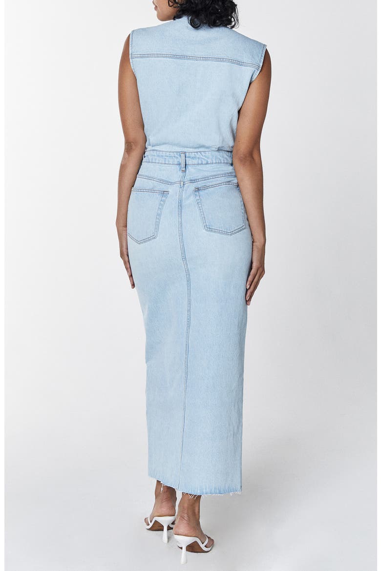 Wyatt Twin Flame Denim Maxi Dress, Alternate, color, LIGHT BLUE