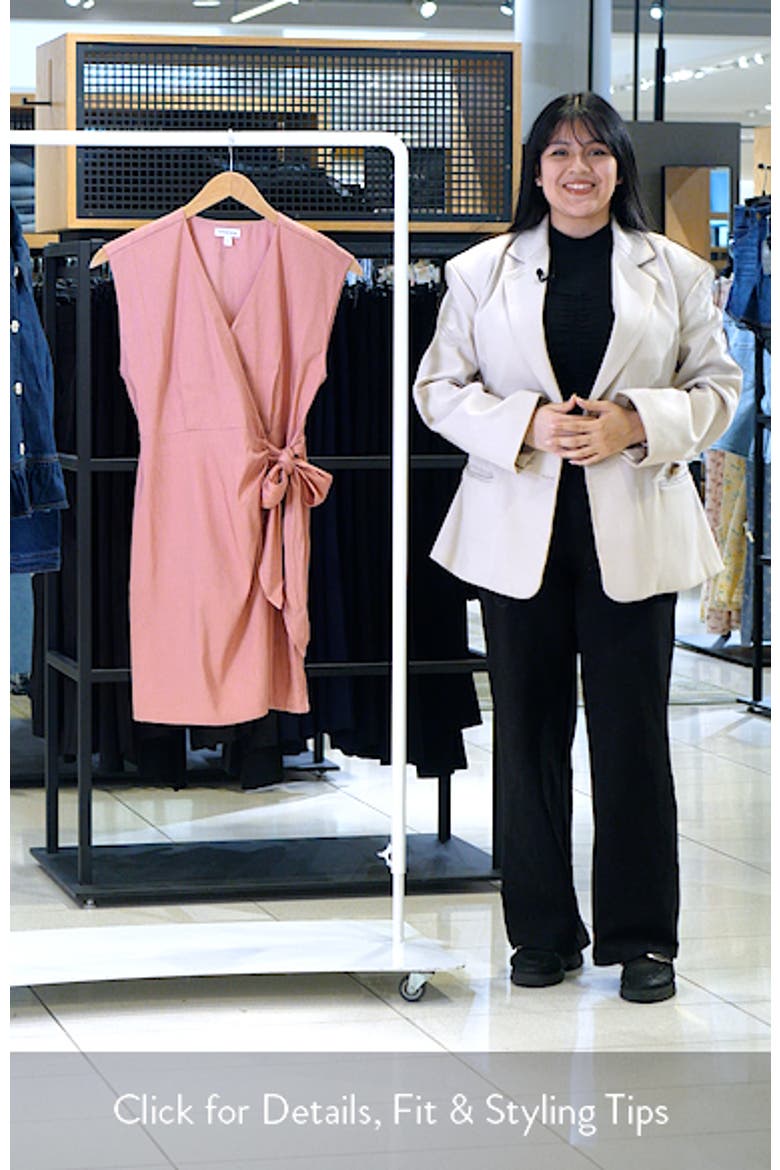Linen Blend Wrap Dress video
