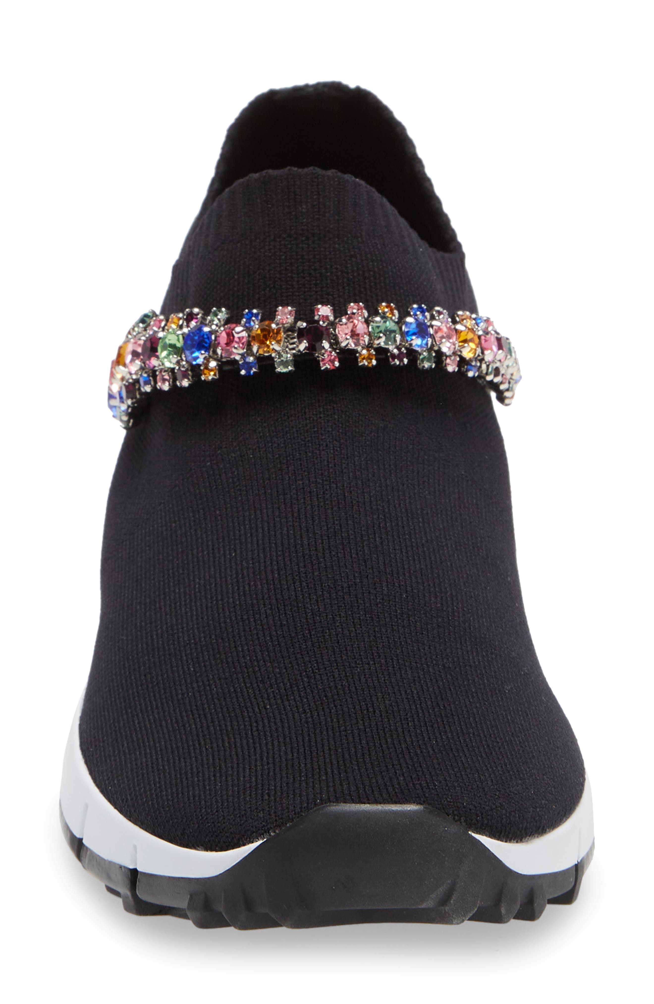 Jimmy Choo Verona Crystal Embellished Knit Sneaker, Alternate, color, 