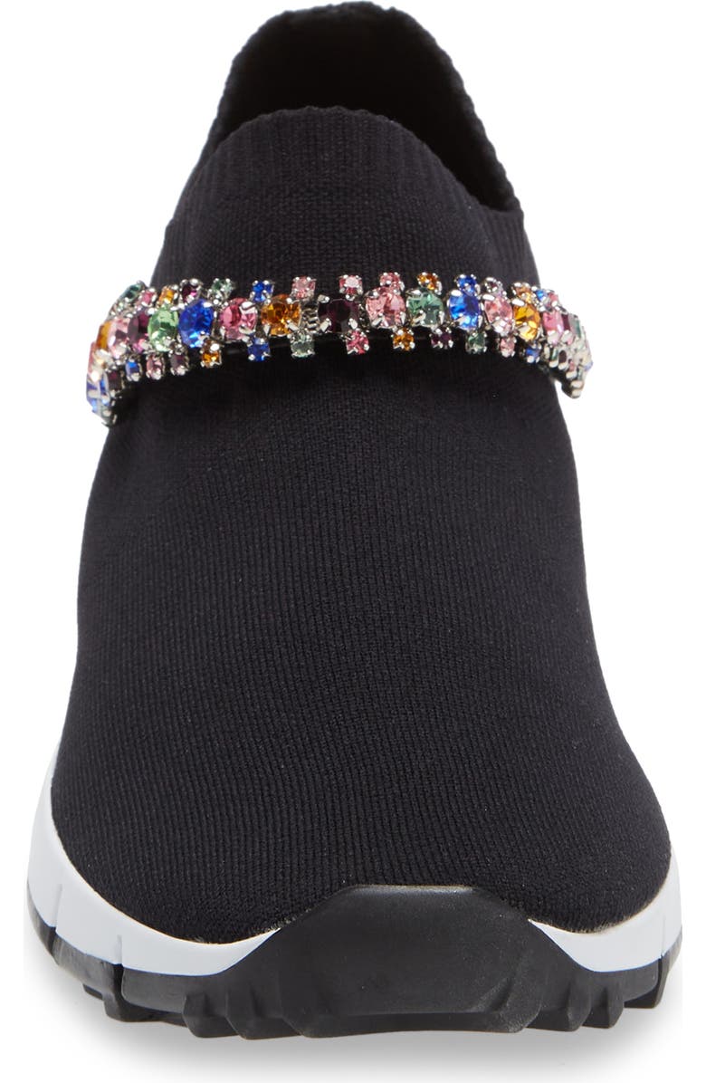 Jimmy Choo Verona Crystal Embellished Knit Sneaker, Alternate, color,