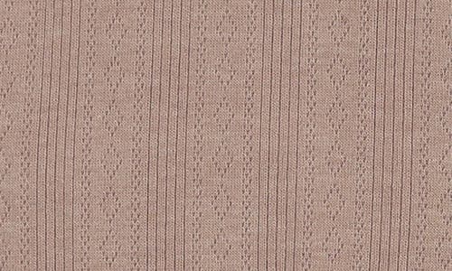 Maniere Manière Pointelle Cotton Blend Footie & Beanie Set In Brown