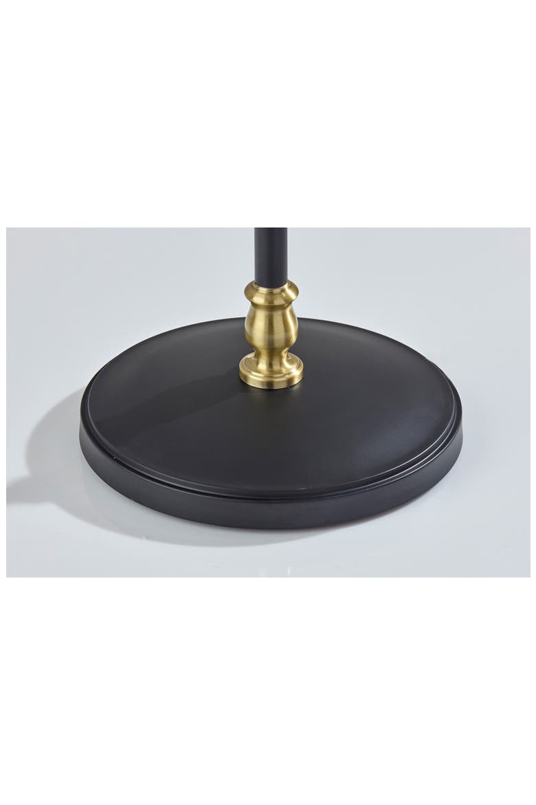 Elijah Swing Arm Floor Lamp, Alternate, color, BLACK/ ANTIQUE BRASS