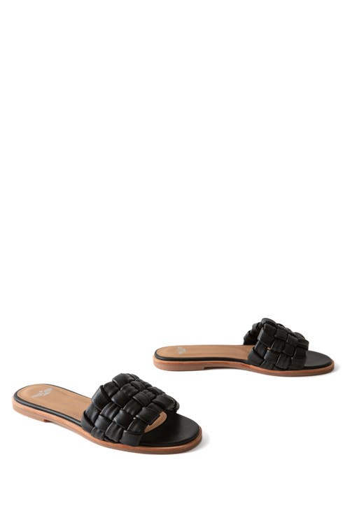 Fortress Nora Woven Slide Sandal In Black