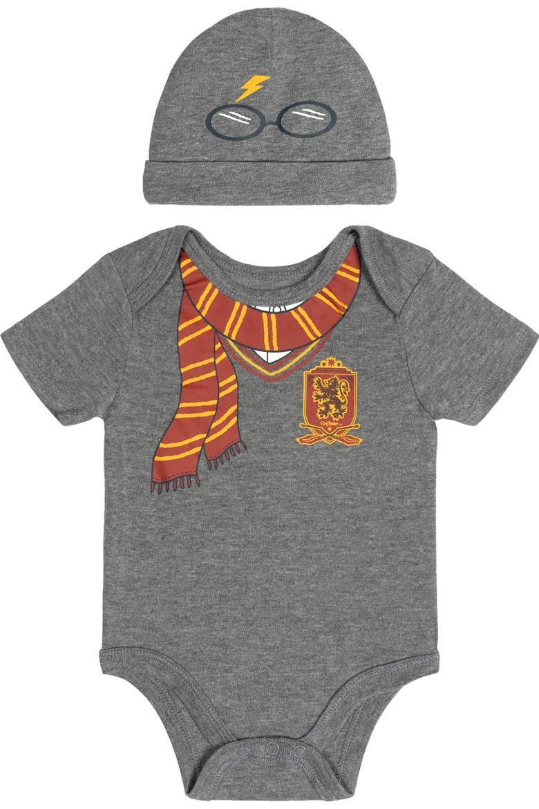 2-Piece Bodysuit and Hat Set, Main, color, Grey Harry Potter