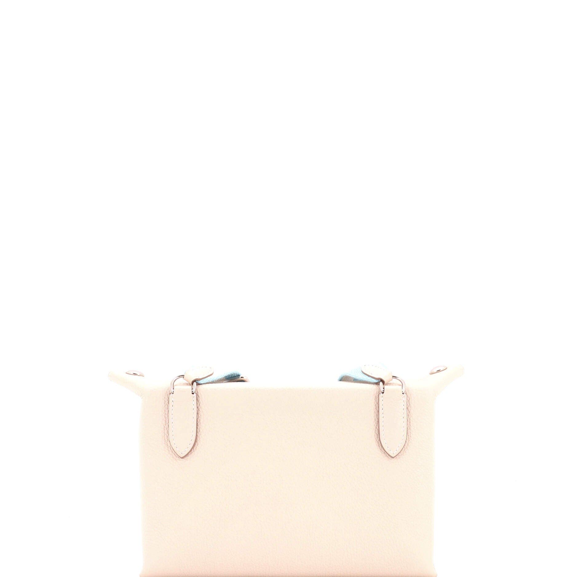 Videpoches Bag with Multicolor Strap Togo, Alternate, color, White