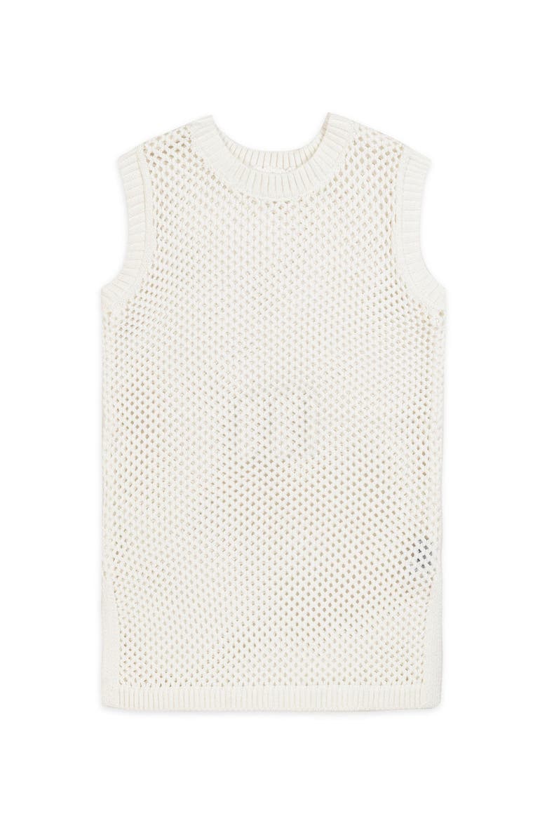Crochet Knit Swim Coverup, Alternate, color, White