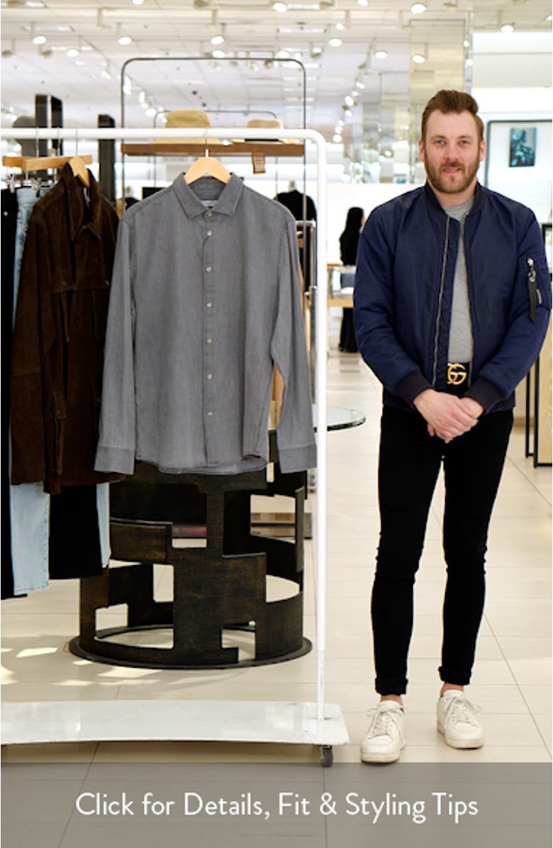 Regular Fit Chambray Button-Up Shirt, sales video thumbnail