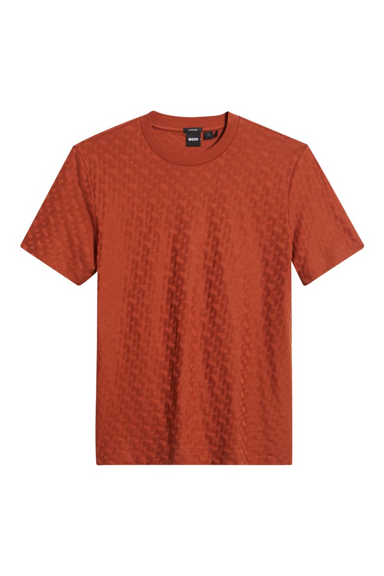 Thompson Logo Jacquard Cotton T-Shirt, Alternate, color, DARK ORANGE
