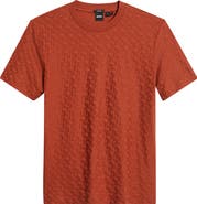 BOSS Thompson Logo Jacquard Cotton T-Shirt