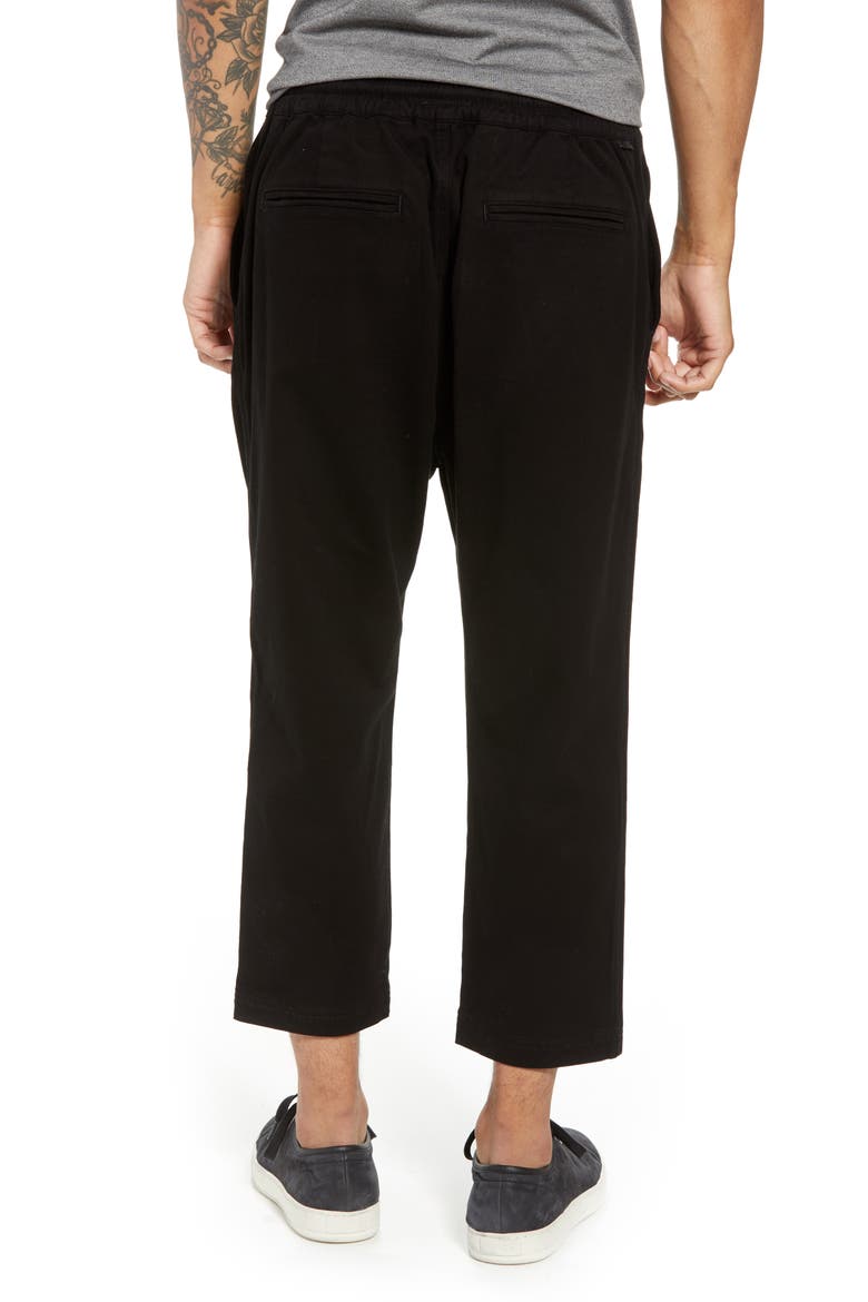 Hudson Leo Drop Crotch Pants, Alternate, color, BLACK