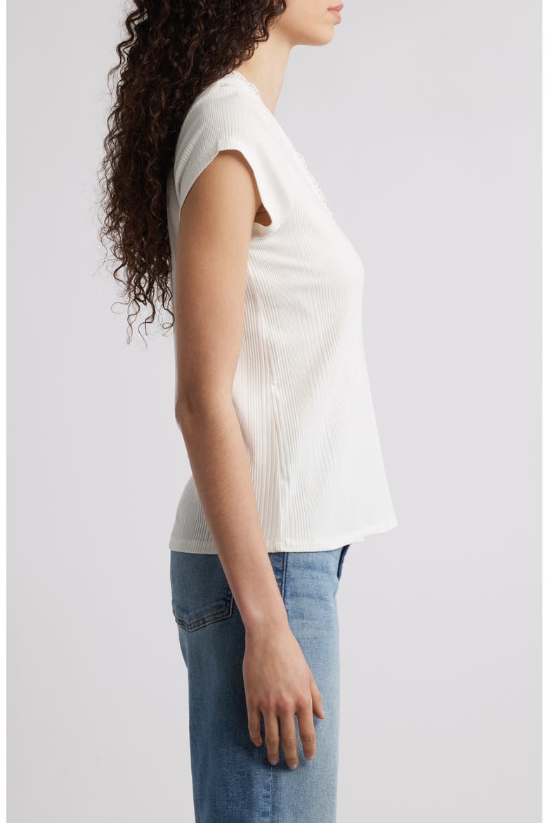Variegated Rib Knit Top, Alternate, color, OFF WHITE