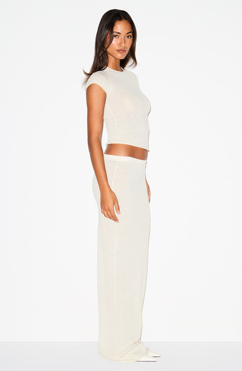 SKIMS Cashmere T-Shirt, Alternate, color, Egret