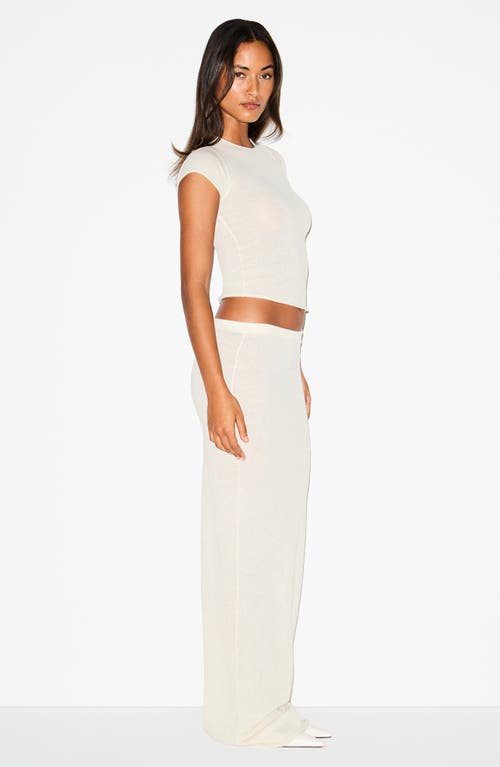 Skims Cashmere T-shirt In White