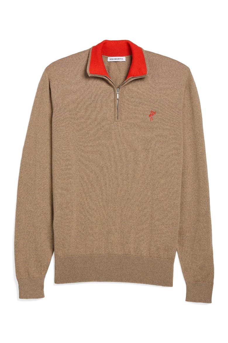 Extrafine Merino 1/4 Zip, Main, color, Otter