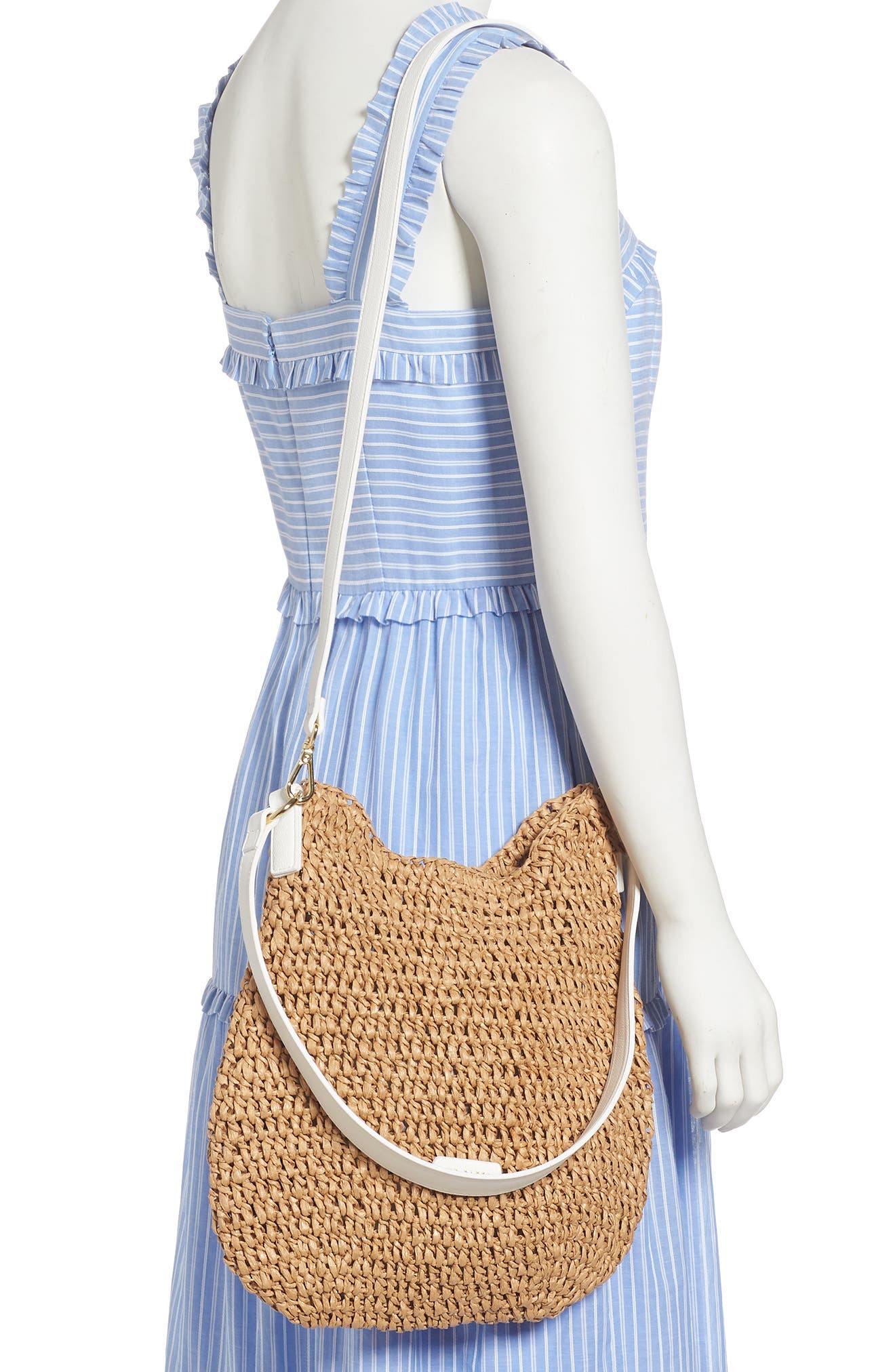 Ted Baker London Kethrin Crochet Hobo Bag, Alternate, color, 