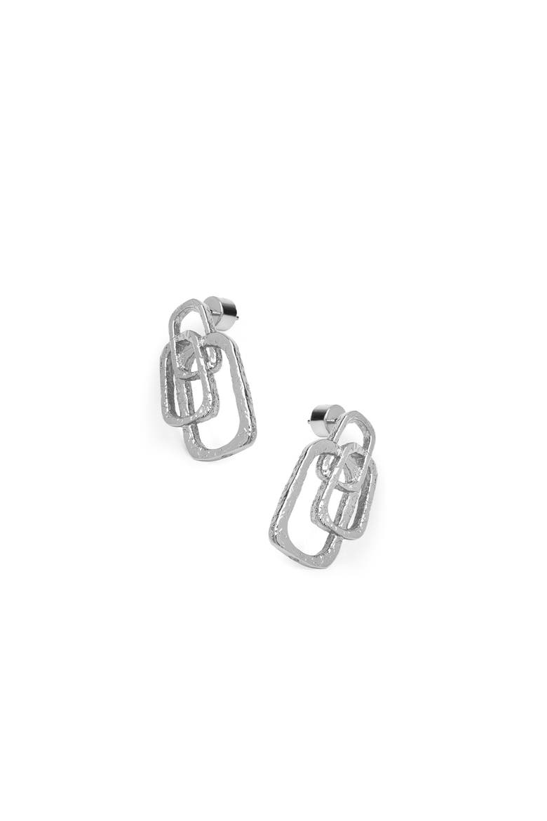 Roman Arc Earrings, Main, color, Silver