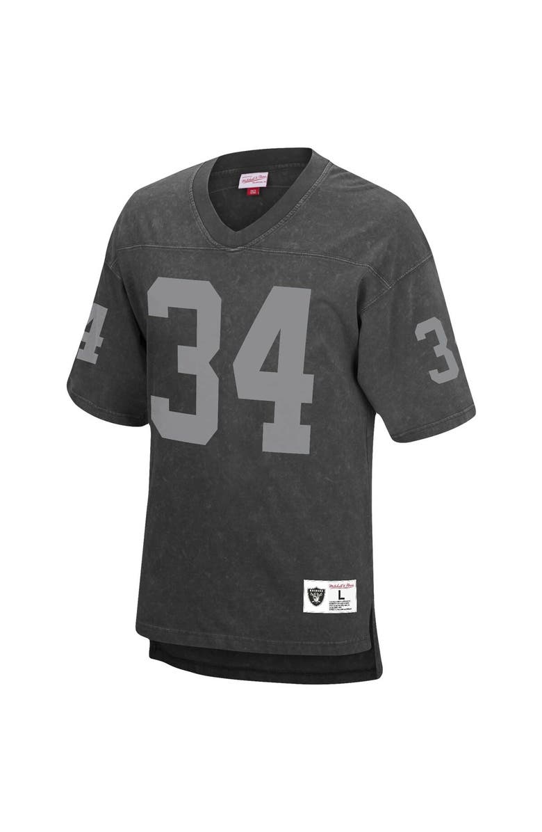 Mitchell & Ness Men's Mitchell & Ness Bo Jackson Black Los Angeles Raiders Retired Player Name & Number Acid Wash Top, Alternate, color, 
