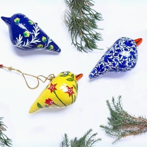 Christmas Tree Ornaments - Doves - Set of 3