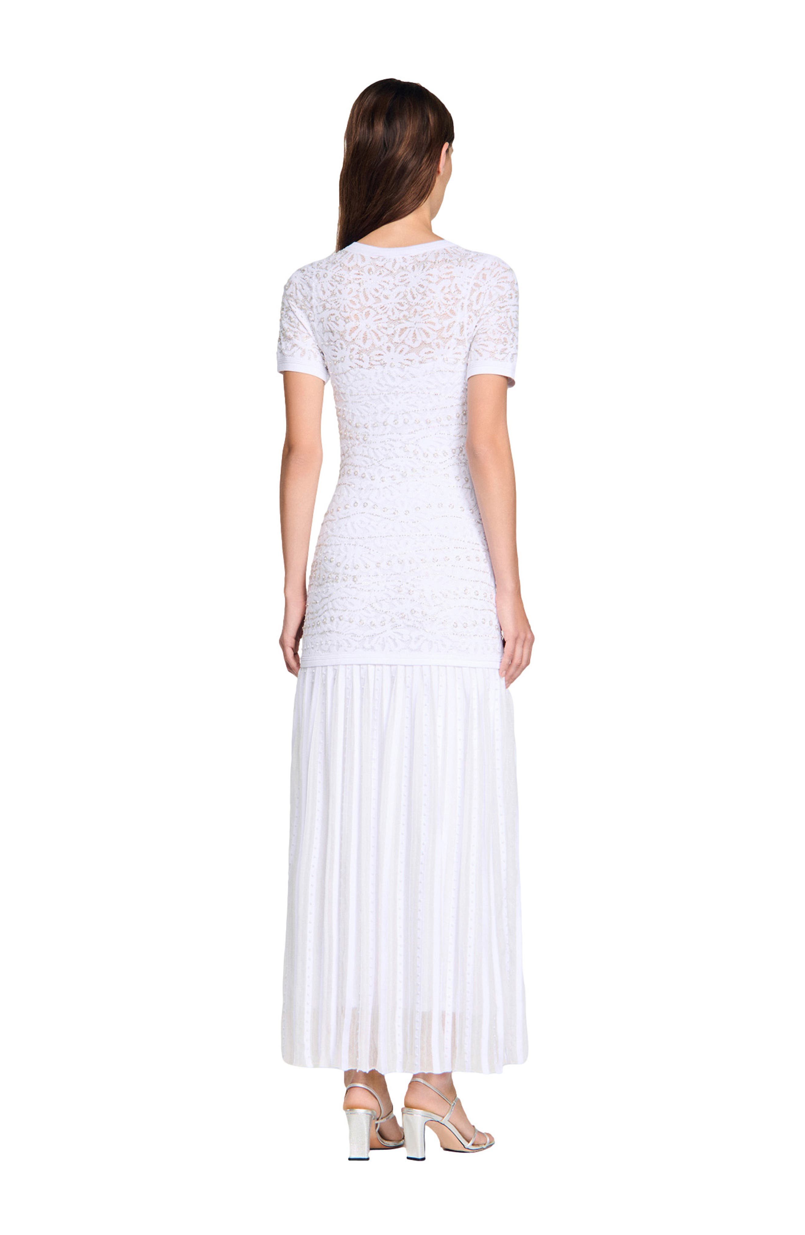 pearl bead knit maxi dress Beaded knit maxi dress (Women)