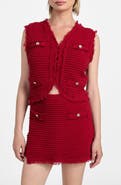 GUESS Malina Bouclé Ottoman Stitch Vest
