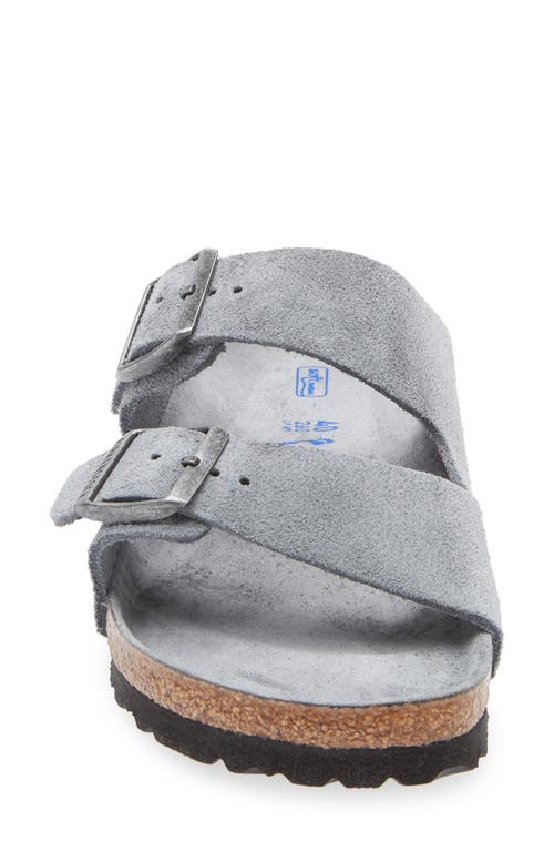 Birkenstock Arizona Soft Footbed Slide Sandal In Gray