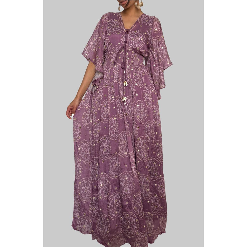 Holichic Melanie Tassel Cover-up Maxi Dress In Pink