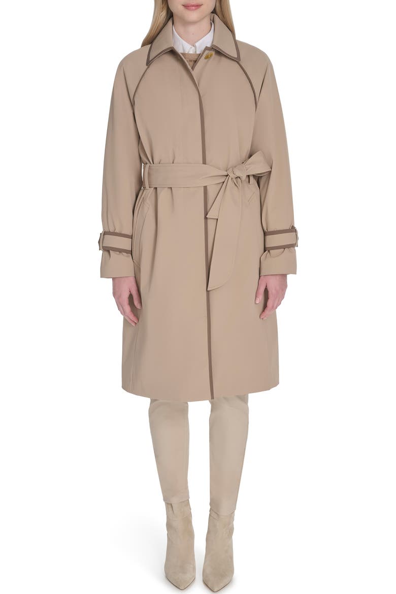 Water Resistant Twill Coat, Main, color, SAND