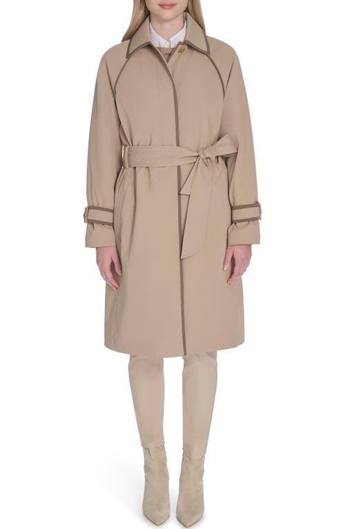 Cole Haan Water Resistant Twill Coat In Neutral